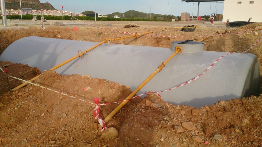 depósito para enterrar